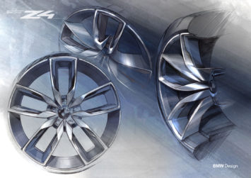 BMW Concept Z4 Wheel Design Sketch Render