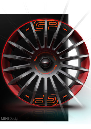MINI John Cooper Works GP Concept Wheel Design Sketch Render