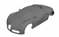 Bugatti Veyron 3D model Wireframe Topology