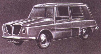 1956 Renault Project 350 Design Sketch