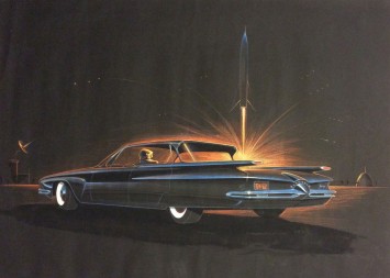 1958 Plymouth Fury - Design Illustration by George Krispinsky