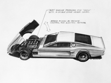 1966 Ford Mustang Mach 1 Concept - Design Sketch