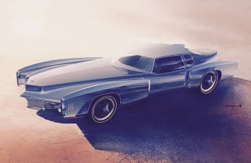 1968 Oldsmobile Toronado - Design Sketch render by Roger Hughet