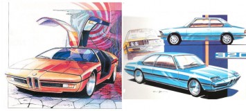 1973 BMW Turbo and BMW 320 - Design Sketches by Paul Bracq