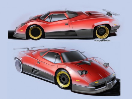 What if the Pagani Zonda was a supercar from the 1980s?