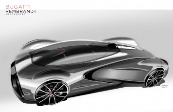 2024 Bugatti Rembrandt Super Sport   Design sktech by Daney Chhang‎