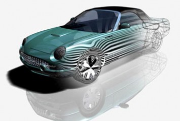  Ford Thunderbird Concept ICEM Surf rendering