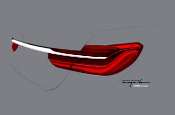 BMW 7 Series Tail Lights Design Sketch