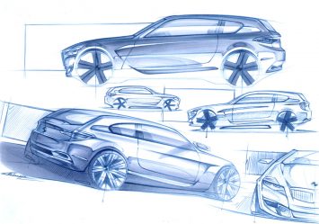 BMW Concept Design Sketches by Cyril Verbrugge, currently exterior designer at Porsche