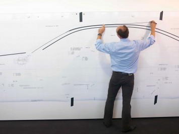 BMW design process - Full scale Tape Drawing