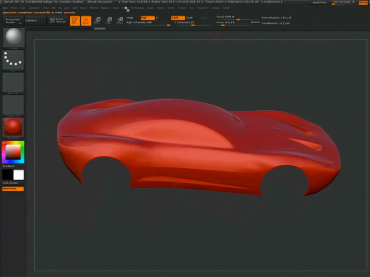 Car design process using Maya and ZBrush – Part 2