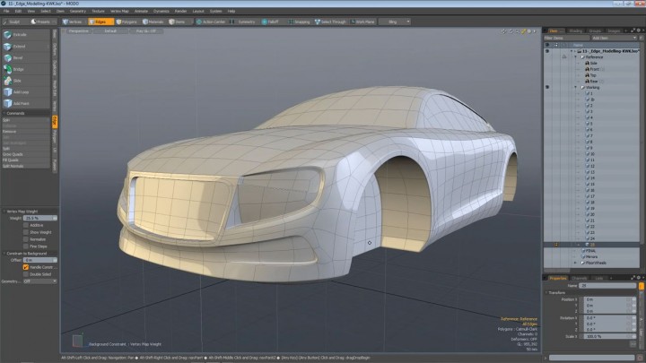 Concept Car 3D Polygon Model - MODO 901 screenshot