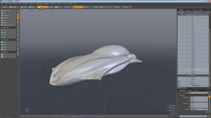 Concept Car 3D Polygon Model - MODO 901 screenshot