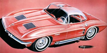 Corvette rendering by Larry Shinoda