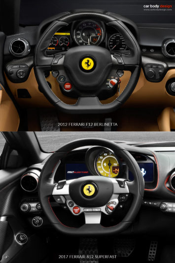 Ferrari F12 Berlinetta vs 812 Superfast Interior Design Comparison