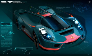 Futuristic Porsche Concept Illustration by Cleber Santos