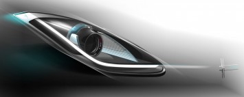 Jaguar C-X16 Concept Headlight Design Sketch