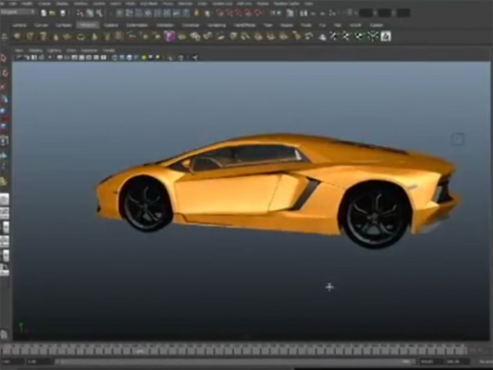 3D Timelapse: Lamborghini Aventador modeled in Autodesk Maya