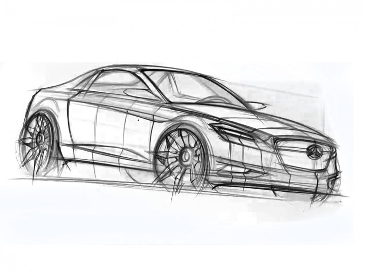 Sketching a Mercedes-Benz Coupe with Sections