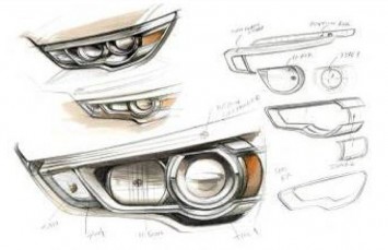 Mitsubishi ASX Headlight Design Sketches