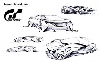 Peugeot Vision Gran Turismo Concept Design Sketches