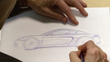 Porsche Cayman design sketching by Tony Hatter