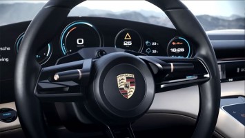 Porsche Mission E Concept Interior - Steering Wheel