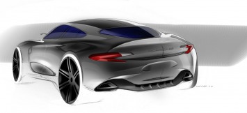 Porsche Panamera Concept   Design Sketch by Mike McGee