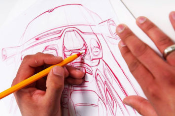 Renault Interior design sketching