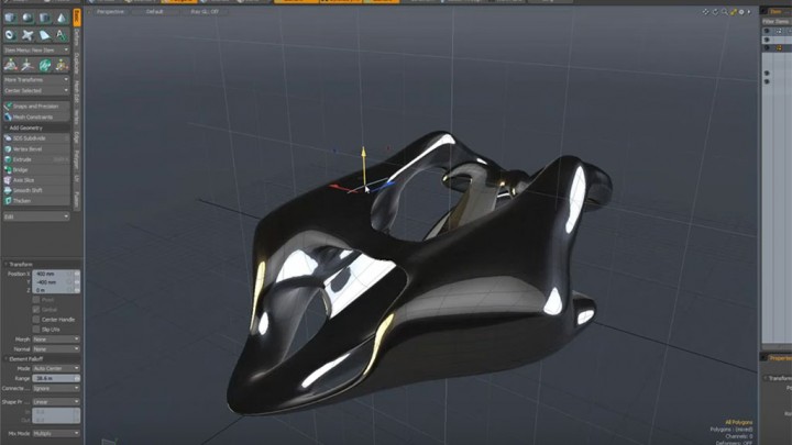 Speed Form 3D Polygon Model - MODO 901 screenshot