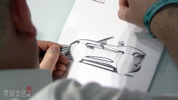 Wayne Burgess sketching the Jaguar F-Type